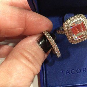 Tacori HT2614 Royal T Diamond Engagement ring and matching Tacori diamond band